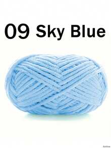 1/2包天鹅绒柔软纱线，50克/包，60米/包，手工DIY编织中等粗细纱线，冰棒纱线，粗涤纶柔软编织纱线，适合DIY工艺品 - 彩色 - 查看 22