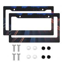 2PC Black Novelty Car - Decorative License Plate Frame, Plastic Material, 6x12 Inches, 2 - Hole Type With Screw Set, Retro And Fun, Meets US Auto Standards - 12x6 Inch - View 9