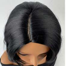 Short-Haired Woman, Short Hair Style, Synthetic Black Wig, Girl's Hairstyle, Synthetic Short Wig, Short Wig For Women, Daily Wear, And Party - 黑色 - 查看 5