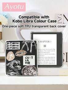 Ayotu 1 pièce Étui de protection avec imprimé léopard, boule disco et motif cerise, compatible avec Kindle/KOBO, compatible avec Kindle Paperwhite 12e génération (sortie 2024) / Kindle 11e génération (sortie 2024) / Kindle Colorsoft Signature Edition / Kobo Libra Colour, anti-chute, coque de protection transparente full-coverage, coque souple en silicone - Multicolore - Voir 23