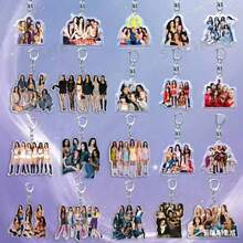 KATSEYE 钥匙扣，Sophia、Lara、Chanelle、Daniela、Yoonchae、Manon，新专辑及歌曲，Kpop粉丝周边，亚克力2D钥匙扣，演唱会周边，圣诞礼物，小礼物，收藏品 - 彩色 - 查看 2