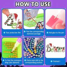 Fairyland JinWenn Decor For Home Diamonds Art Kit Decorations, 6 Pack Christmas Diamonds Painting Kit For Adult Tabletop Gift DIY 5D Diamonds Dots, Special Crystal Diamond 3x6 Inch - DP02408 - 查看 8
