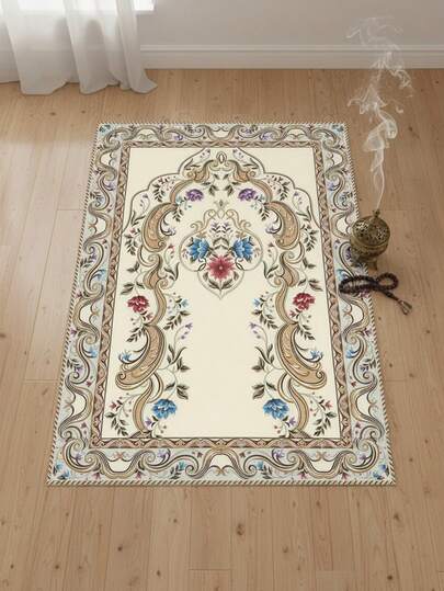 1 pieza Cojín plegable clásico, fondo suave, terciopelo, fondo de esponja, aproximadamente 1 cm de grosor, estilo clásico, suave, mayor grosor - Poliéster duradero, lavable a máquina, adecuado para uso en interiores/exteriores, excelente para sala de estudio, Ramadán y otras actividades, talla grande vendido en la plataforma