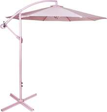 JARDIMEX Sombrilla Premium de Lujo Jardin Exterior Moderna Lateral Diametro 2.9 Metros para Patio Terreza Aire Libre Camping Playa Alberca Poteccion Impermeable Estructura Acero (Rosa) - Rosa - Ver 5