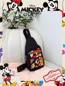 Disney 1pc Cute Cartoon  Pattern Chest Bag - Adjustable Shoulder Strap Crossbody Bag, Zipper Closure Shoulder Bag, Lightweight Sling Bag, Ideal For Women/Students/Graduates, Great For Daily/Outdoor/Sports/Running/Fitness! - Multicolor - View 8