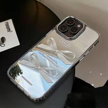 Funda de Teléfono de Lujo Premium a Prueba de Golpes y Resistente a Caídas 1pc Funda de Teléfono Impresa con Espejo y Lazo de Perla, Totalmente Envuelta y Resistente a Caídas, Adecuada para Varios Modelos de  Incluyendo 16/15/14/13/12, Funda de Teléfono para 11 Pro Max/Plus/X/8/7. Es un regalo de cumpleaños popular, regalo de negocios, duradero, resistente a las manchas y a prueba de huellas dactilares. Funda de Teléfono Nueva para Hombres y Mujeres, Hecha de Material Espejo - Transparente - Lazo de Perla 408HF. ¡Regala a tu querido teléfono una funda protectora confiable! - 1 pieza - Ver 7