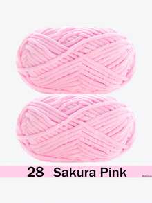 1/2包天鹅绒柔软纱线，50克/包，60米/包，手工DIY编织中等粗细纱线，冰棒纱线，粗涤纶柔软编织纱线，适合DIY工艺品 - 彩色 - 查看 76