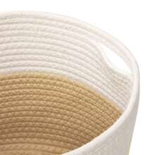 vidaXL Aufbewahrungskörbe, 2 Stück, beige und weiß, Ø 28 x 28 cm, Baumwolle - Verschiedenfarbig - Übersicht 7