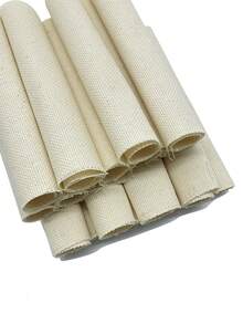 10片7.87英寸×7.87英寸预裁布料，适用于戳绣、地毯钩编等。 - 杏色 - 查看 7