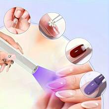 Movcle Nail Polish Curing Lamps Handheld UV/LED 180mAh Battery Pack Hybrid Light For Gel Nails, Mini Nail Lamp, Portable Cordless Rechargeable, Fast Curing - White - View 4