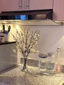 12/8/4/1 Piece(S) Artificial White Plum Blossom Bouquet, Realistic Plum Blossom Decoration, Suitable For Wedding, Home, Office, Bedroom, Hotel, Garden, Party, Living Room, Dining Table, Indoor/Outdoor Spring Decor, Birthday, Anniversary, Valentine's Day Gifts (Vase Not Included). Also Can Be Used As Graduation Gift, Home Decor, Back To School Decor, School Supplies, Gift For Mom. - Multicolor - View 1