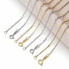 2pcs/Pack Stainless Steel Gold-Plated Cross Chain Necklace, Choker Necklace, Versatile Elegant Women Necklace, DIY Jewelry Making Chain - Cross Chain Necklace - View 7