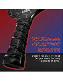 1 Set Paleta de pádel de fibra de carbono premium de 3ra generación con tecnología de núcleo y bolsa de transporte - Durable, ligera, adecuada para todos los niveles de habilidad - Multicolor - Ver 4