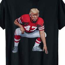 Donald Trumps American Football Presidents 2025 Elections T-Shirt - Black - View 1