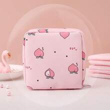 Period Pouch Sanitary Napkin Storage Bag Portable Tampon Storage Bag For Panty Liners Tampons Menstrual Cups Pouches Sanitary Pads Organizer - Pink - View 3