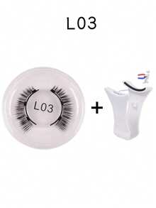 1 Set de Pestañas Magnéticas con Pinzas y Aplicador Profesional, Reutilizables, Sin Necesidad de Pegamento, Estilo dibujos animados, Naturales y Esponjosas, Suaves y Ligeras, Ideal para Maquillaje, Viajes, Fiestas - Multicolor - Ver 10