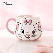 Disney 460毫升可爱猫咪马克杯，新颖陶瓷咖啡杯，时尚办公马克杯，女士理想之选 - 彩色 - 查看 6