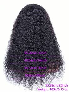 5x5蕾丝前假发，水波纹，150%密度，真发，自然色，透明蕾丝，预先拔毛，女士款 - Natural Black - 查看 5