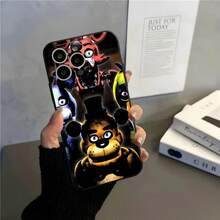 Nueva funda de teléfono de juego de película FNAF compatible con  17 15 16 13 Pro Max 14 12 11 Xr X 8 7 6 Plus, funda trasera de lujo, funda compatible con  17 pro max, funda de  17 pro, funda de  17, funda de  16 pro max - Negro3 - Ver 12