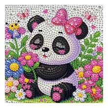 一套儿童手工钻石画套装，DIY卡通动物钻石马赛克艺术套装，节日手工材料，包含画布、钻石包、工具，尺寸5.9英寸*5.9英寸，适合家居墙面和桌面装饰，儿童节日礼物和朋友节日礼物 - 彩色 - 查看 17