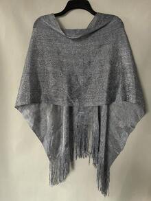 1pc Fashionable & Versatile Tasseled Women's Spring/Summer Shawl Poncho, Suitable For Multiple Occasions For Dress - Multicolor - View 26