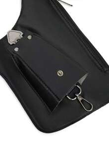 1pc PU Leather Casual Men's Waist Bag, Functional Streetwear Style Versatile Men's Chest Bag Phone Bag - Multicolor - View 9