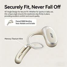 Acer Tai nghe Bluetooth OHR517: Thiết kế móc tai nhẹ, vừa vặn thoải mái, phù hợp cho thể thao và chạy bộ. Bluetooth 5.4 cho kết nối ổn định. Khử tiếng ồn khi gọi. Màu xanh băng. - Xanh băng - Xem 5