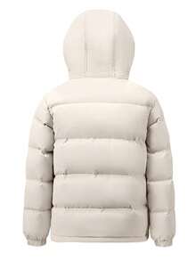 CAMEL CROWN Men's Thick Down Jacket, Suitable For Autumn/Winter, Warm, Hooded, Down Filled, Waterproof, Insulated - Light Khaki - View 2