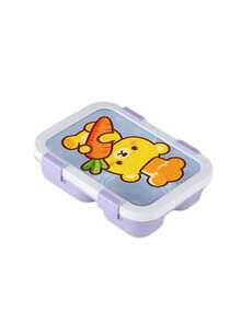 1pc Elegant Bento Box, Multiple Colors Available, Personalized Pattern, Cute & Minimalist, Food Storage Container With Included Utensils, Suitable For Daily Use And Holiday Gifts - Multicolor - View 12