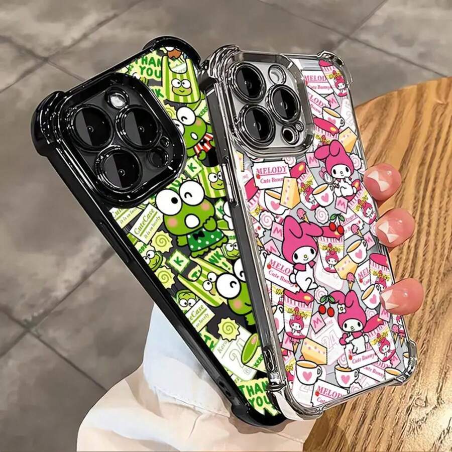 Cartoon Pink Melody Sanrio Soft Phone Cover Case For 16 Pro Max 12 15 Plus 17  11 14 13 - Mix03 - View 1