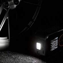 URO Compresor de aire portátil para neumáticos: manómetro digital, luz LED de emergencia, diseño inalámbrico 4 veces más rápido | Batería recargable | Compresor eléctrico con pantalla digital, ideal para coches, motocicletas, bicicletas y balones deportivos, bomba para neumáticos de coche, inflador para motocicletas, diseño compacto, bomba ligera, materiales de alta calidad, motor eficiente, bomba alimentada por batería, usuarios de kits de emergencia, ciclistas. - Negro - Ver 6