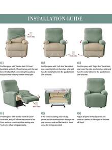 1pc Elastic Recliner Sofa Cover, Soft Stretchy Washable Furniture & Pet Protector