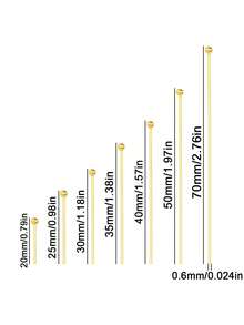 20pcs 20/25/30/35/40/50/70mm Stainless Steel Round Head Ball Pins, DIY Jewelry Accessories Materials For Bracelet, Earrings - Diy - View 5