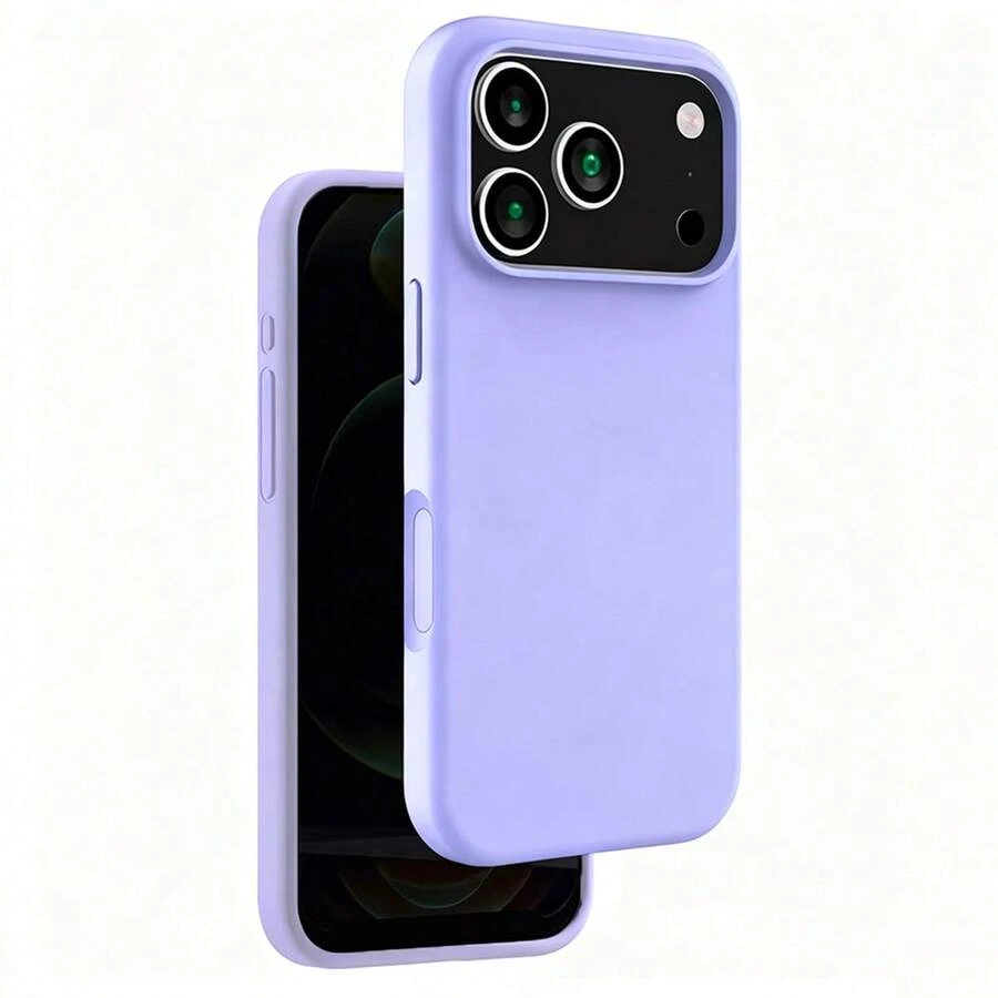 ForiPhone17/16/15/14/13/12/11 Models - Liquid Silicone Case - Ultra-Thin & Soft & Screen/Camera Protection & Shockproof & Smooth Touch & Scratch-Resistant & Microfiber Lining - 淺紫色 - 查看 1