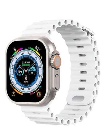 1pc Unisex Ocean-Themed Soft Silicone Sports Replacement Watch Band Strap Compatible With Apple Watch 38mm 40mm 41mm 42mm 44mm 45mm 49mm, Watch Ultra SE Series 8 7 6 5 4 3 2 1