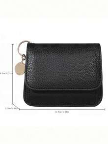 Women's PU Material Wallet, Card Slot Coin Purse, Top Grain Leather Short Wallet, Perfect Gift For Women, With One Large Bill Compartment - Multicolor - View 10