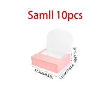 10 piezas - Cajas de regalo rosas con tapas y cintas, adecuadas para cajas de invitación de damas de honor, cajas de regalo de boda, cajas de regalo de cumpleaños, cajas de baby shower, regalos del Día de San Valentín, etc. - Rosa Pálido - Ver 10
