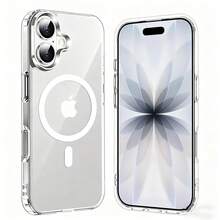Funda de teléfono a la moda Funda de teléfono: Funda de acrílico de lujo para iPhone 17 16 15 14 13 12 11 Pro Max 17Air Cubierta trasera a prueba de golpes Funda híbrida de PC para iPhone 17 Diseño de carcasa para chicas mujeres TPU suave a prueba de golpes Más protectora y femenina - 1 pieza - Ver 2