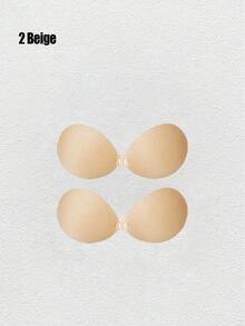 1/2/4 piezas Sujetador adhesivo invisible sin tirantes con efecto push-up, adecuado para vestidos sin espalda, cubiertas adhesivas reutilizables para pezones, lencería para bodas de verano - Multicolor - Ver 26