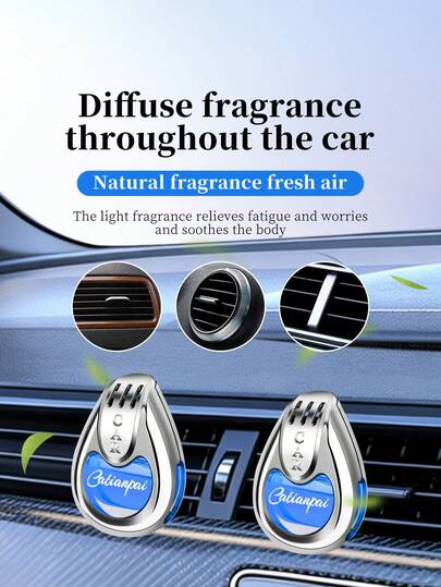 Elegant Water Drop Shaped Car Air Freshener, Can Be Hung On Car Air Vent, Emits Charming Fragrance, Ideal Car Interior Accessory And Air Conditioning Air Freshener