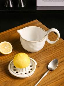 1pc Ceramic Manual Juicer, Stylish & Practical, Suitable For Home/Cafe Fruit & Vegetable, Lemon, Baby Food Juicing - Multicolor - View 3