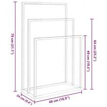 vidaXL Porte-serviette sur pied branco 48x24x79 cm Fer - Branco - Ver 3