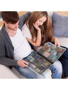 Trading Card Binder 4 Pockets, 160 Cards, Side Loading Card Book, Football Basketball Card Collector - Multicolor - View 2