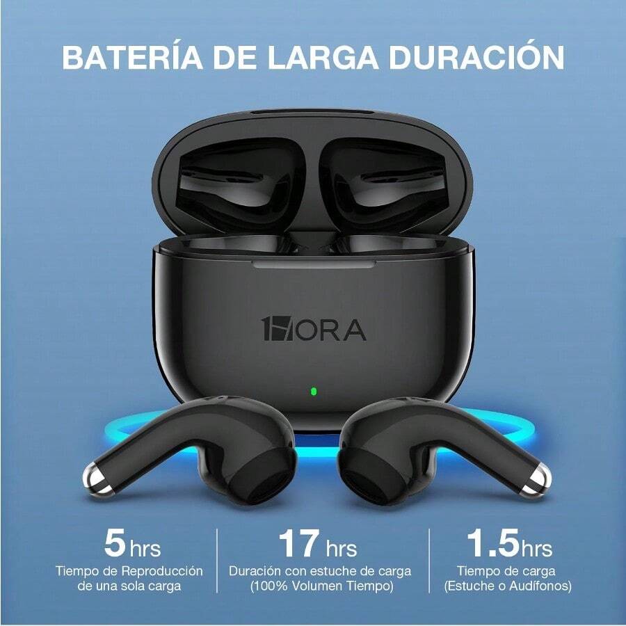 1 Hora Audifonos Inalambricos Bluetooth 5.3 Auriculares Inalámbricos In-Ear Audífonos Bluetooth con Micrófono Compatible con Samsung Galaxy S20/A23/A52/A53 - Ver 1