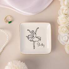 Personalized Ballet Jewelry Tray, Girls' Ballet Ring Dish, Gift For Dance Teachers, Ballet Dancers, Dance Troupes, Birthday And New Year Gifts - Multicolor - View 4