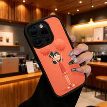 Moda teléfono caso, compatible con varios   y  modelos, teléfono Estuche Animadora Chica Con Pompon Pompones Rojo El fondo es adecuado para  15 Profesional máximo  14  13  galaxia S23.  Borde Teléfono Protector pareja Teléfono Estuche Regalo Para Novio Novia Vacaciones Regalo, esto es un popular regalo para amigos o socios Adecuado para negocio ocasiones. Duradera, resistente a las manchas y a las huellas dactilares, esta nueva funda para teléfono de hombres y mujeres es un gran regalo. - Blanco - Ver 6