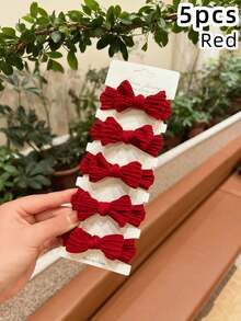 20/10/5/1pcs Set Chinese Style Red Bow Hair Scrunchies, Elastic Hair Ties, New Year Ponytail Hair Accessories ,Hair Rubber Bands ,Hair Rope Head Accessories - Multicolor - View 18