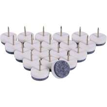 20 Piezas de Fieltro para pies, Almohadilla para uñas, 24 Mm, Muebles para Clavar, Mesa, Silla, Patas, Protectores de Suelo, Almohadilla de Fieltro, Diapositiva, 2 Colores(Blanco),37333957 - Multicolor - Ver 1