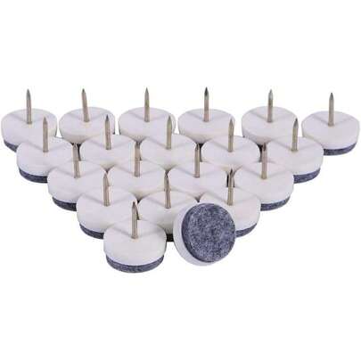 20 Piezas de Fieltro para pies, Almohadilla para uñas, 24 Mm, Muebles para Clavar, Mesa, Silla, Patas, Protectores de Suelo, Almohadilla de Fieltro, Diapositiva, 2 Colores(Blanco),37333957