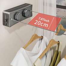 Retractable Indoor/Balcony Steel Clothesline, Bathroom Retractable Clothesline, Spring, Minimalist, Summer Tops - Multicolor - View 9